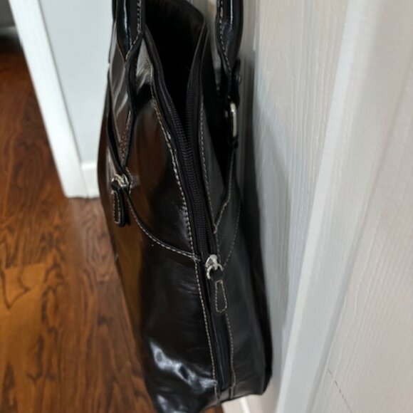 Giani Bernini Leather Tote Briefcase Shoulder Bag - Picture 3 of 5